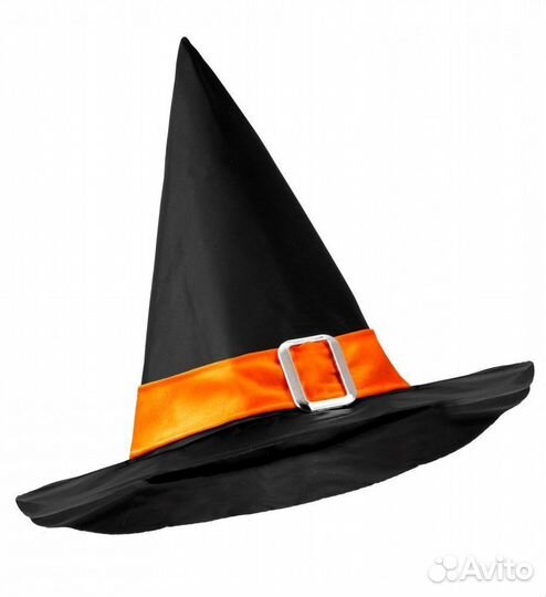 Колпак Ведьмы с оранжевой лентой и пряжкой