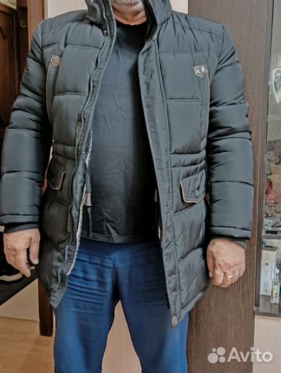 Пуховик зимний мужской удлиненный