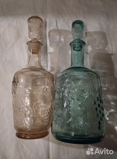 Графин цветное стекло СССР