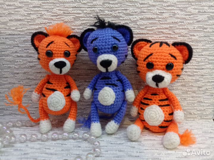 Вязанные игрушки. Тигрёнок. Ручная работа