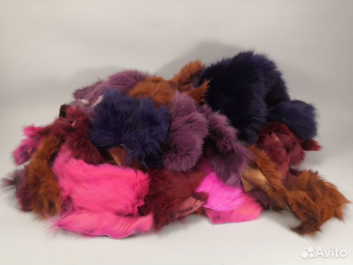 Кусочки меха кролика. Натуральный. Для рукоделия