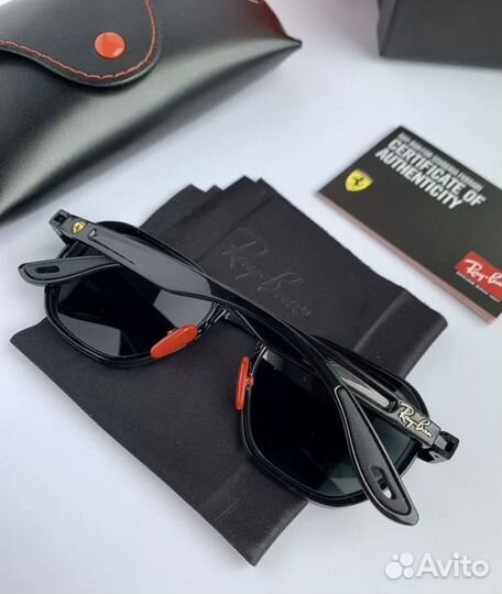 Солнцезащитные очки ray ban ferrari черные