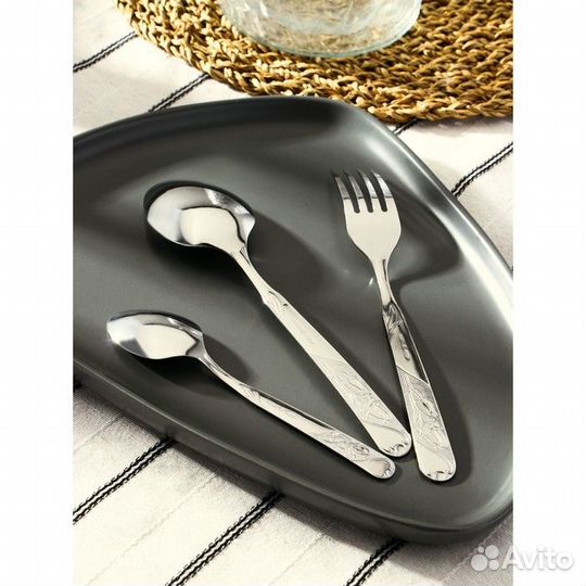 Набор столовых приборов 'Цветы', 18 предметов, тол