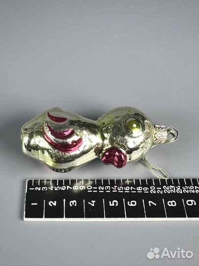 Елочная игрушка утенок СССР винтаж утка