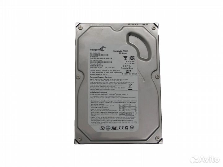 Жесткий диск Seagate 80 Gb ST3802110A IDE