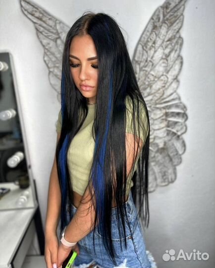 Цветные пряди для наращивания