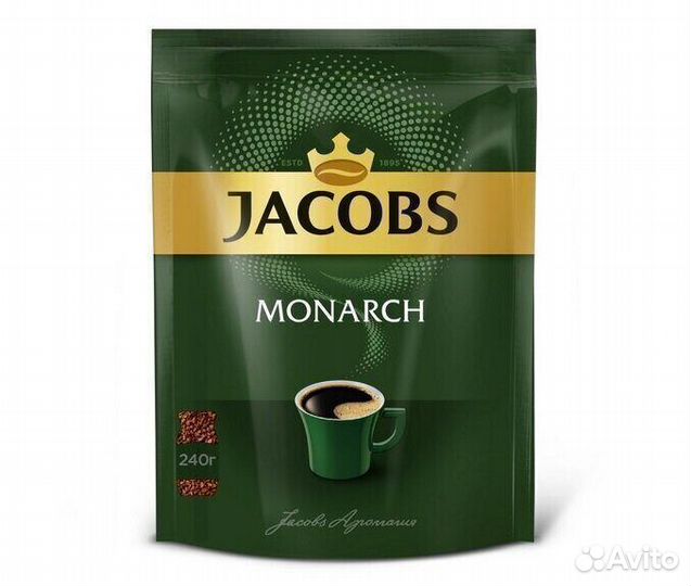 Опт - Растворимый кофе Jacobs Monarch 240г