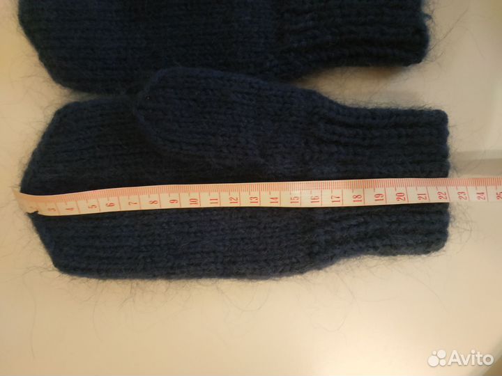 Варежки вязанные на подростка