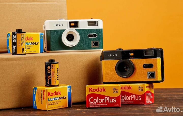 Пленочный фотоаппарат Kodak Ultra F9 новый желтый