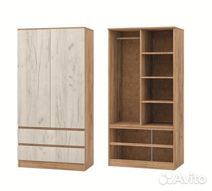 Шкаф Марчел шк-412 с антресолью зол/бел