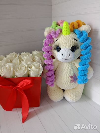 Единорожка вязаные игрушки