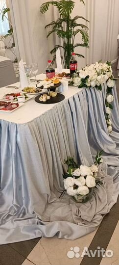 Цветочные композиции на свадебный стол молодоженов