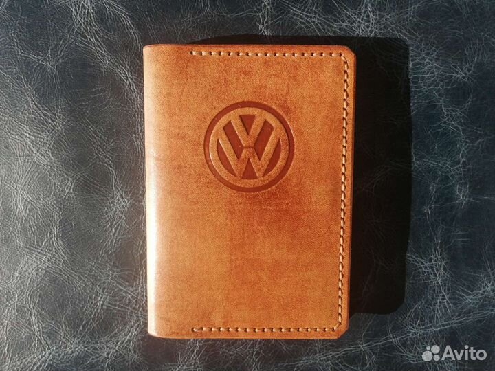 Обложка для автодокументов из натуральной кожи