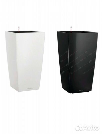 Кашпо Lechuza Cubico Premium 22 h41 см глянец