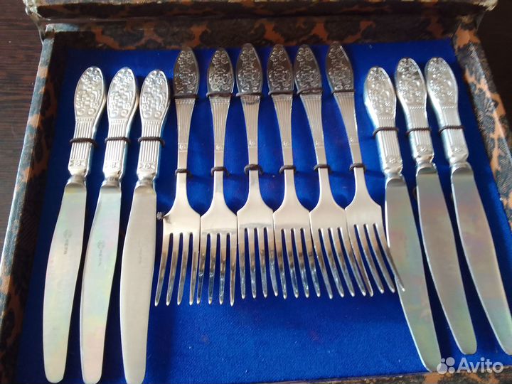Набор столовых приборов мельхиор СССР