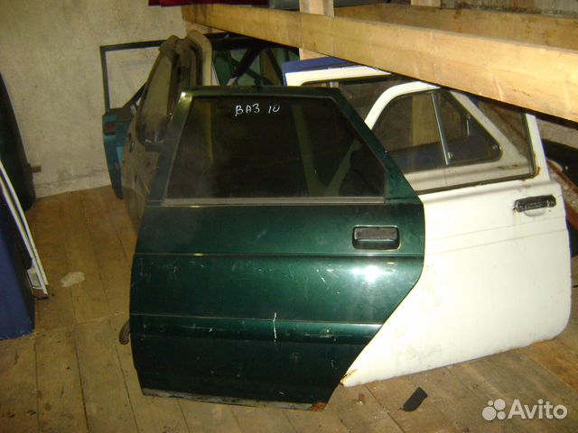 Дверь задняя левая ваз-2110 изумрудный металлик