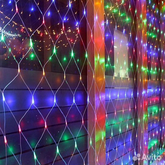Гирлянды шторы, сетки, нити. В наличии. Гарантия