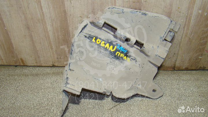 Пыльник двигателя боковой правый Renault Sandero 1