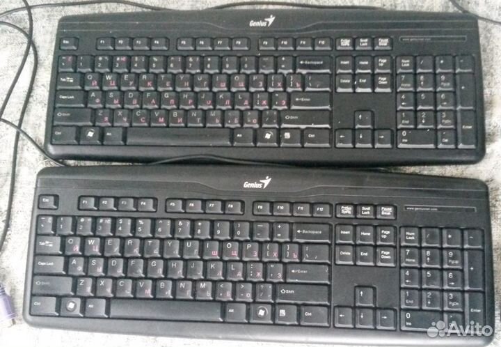 Клавиатура genius (2 шт.) + 4 мыши + коврик