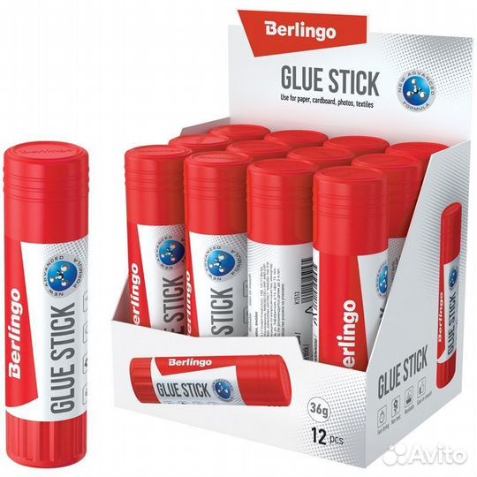 Клей-карандаш 36г.Berlingo 