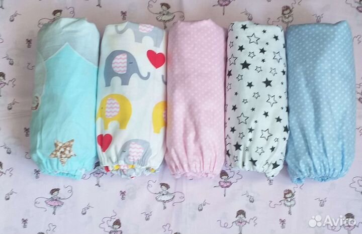 Простынь на резинке 120 60