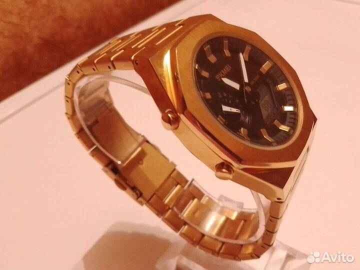 Часы наручные золотые skmei 1816