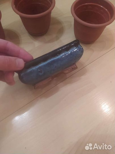 Горшок для цветов, 1н керамика, 4е пластик