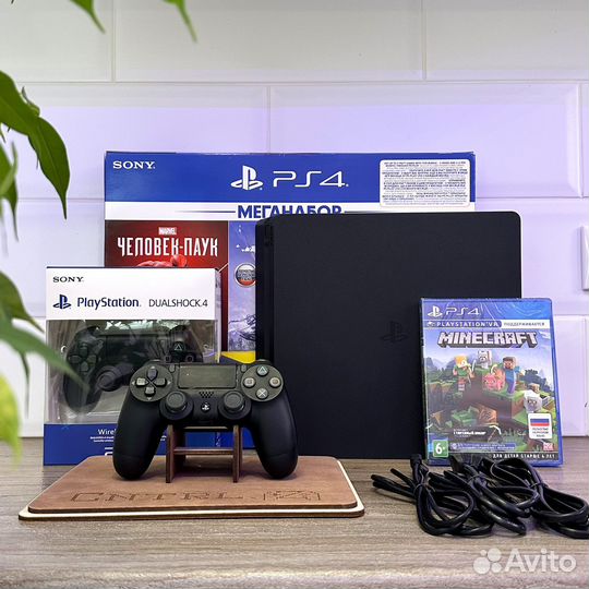 Sony PS4 Slim +Minecraft +2 Джойстик