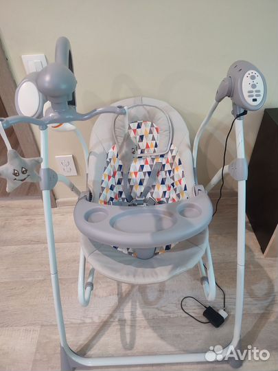 Детские электронные качели шезлонг