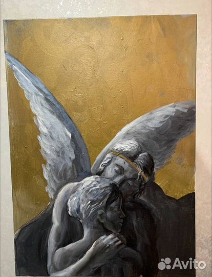 Картина акрилом на холсте интерьерная