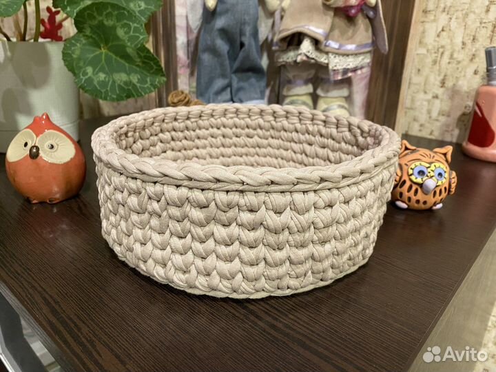 Корзина вязаная ручная работа