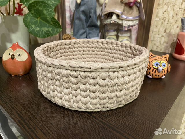 Корзина вязаная ручная работа