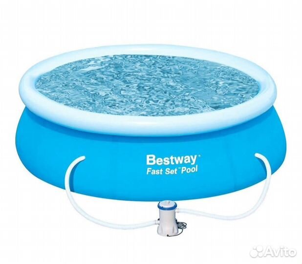 Новый бассейн Bestway Fast Set 3638 л, с насосом