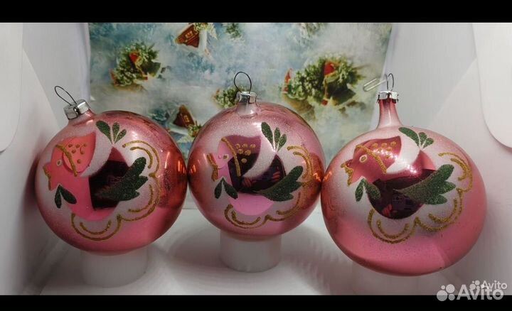 Ёлочные игрушки шары Иней