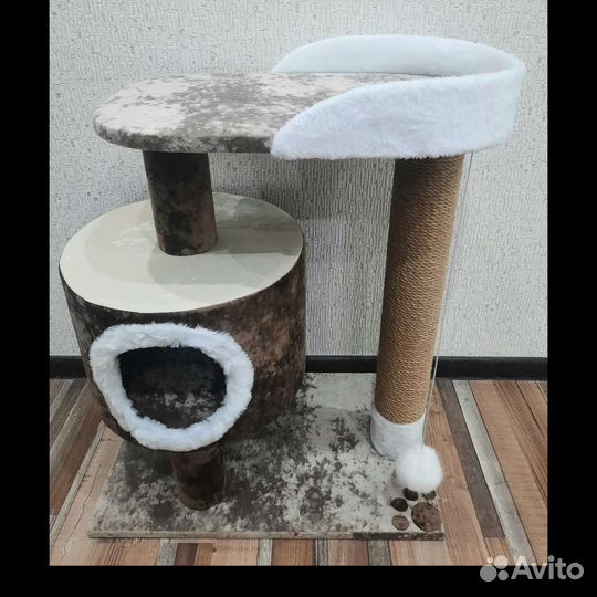Кошачий домик с когтеточкой новый