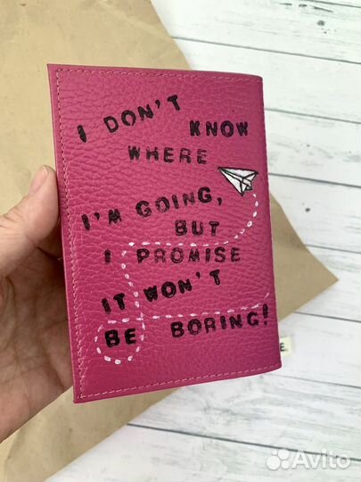 Обложка на паспорт кожа ручная роспись 