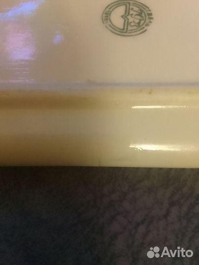 Блюдо под рыбу с крышкой Гжель СССР