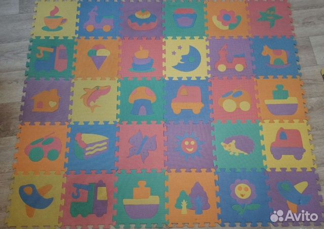 Мягкий теплый коврик пазл