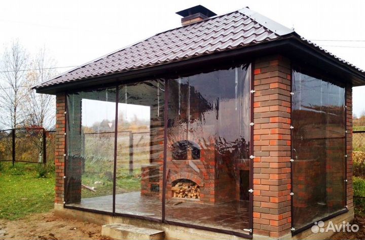 Мягкие окна для беседки / расчет по фото