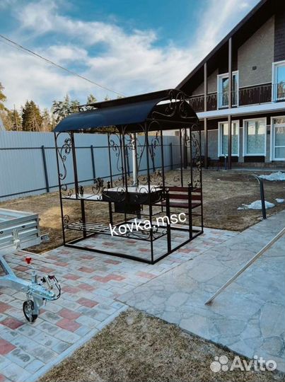 Мангал с крышей