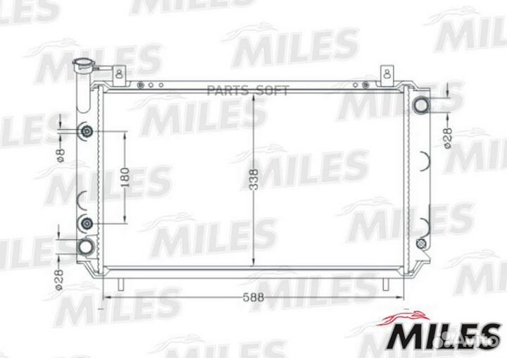 Miles acrb120 Радиатор nissan X-trail 2.0 A/T 07