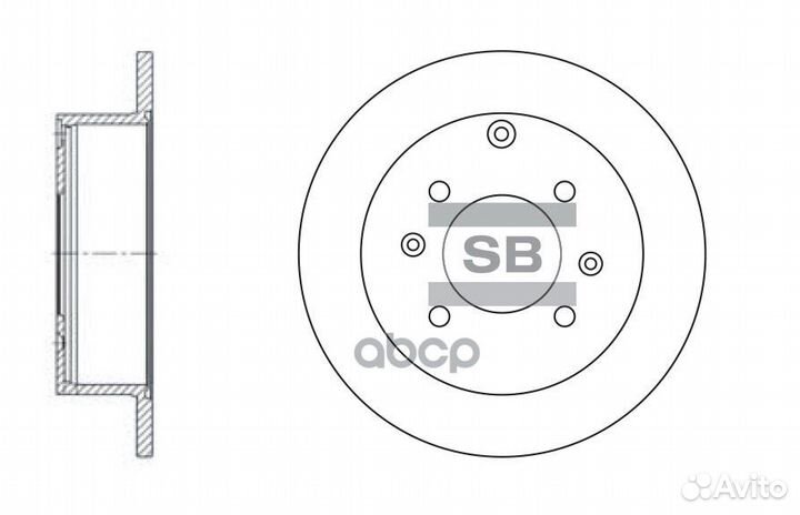 Торм.диск зад. 4 отв. hyundai Sonata III IV/Mat