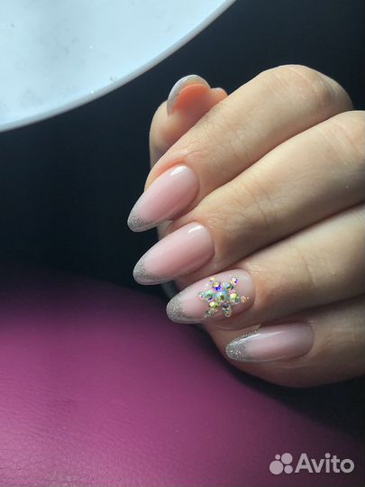 Наращивание ногтей, гель лак