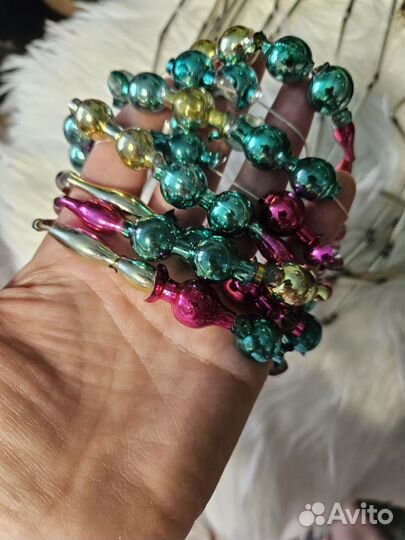 Ёлочные игрушки бусы