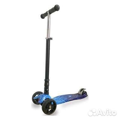 Самокат детский 3-колесный Mizar Mizkid, син/черн