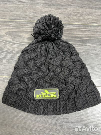 Шапка из шерсти на флисе 53-54