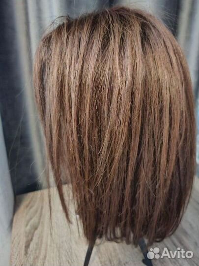 Парик из натуральных волос с имитацией кожи головы