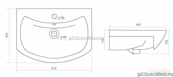 Santek Балтика 1WH110246 Умывальник 60