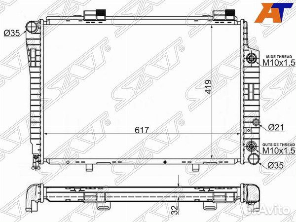 Радиатор mercedes, mercedes C-class, mercedes C-cl