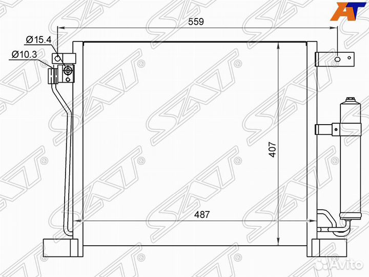 Радиатор кондиционера nissan juke 1,6T 10